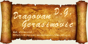 Dragovan Gerasimović vizit kartica